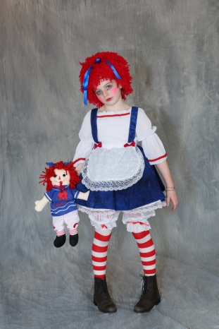 Homemade Raggedy Ann Marches in Southampton Halloween Costume Parade
